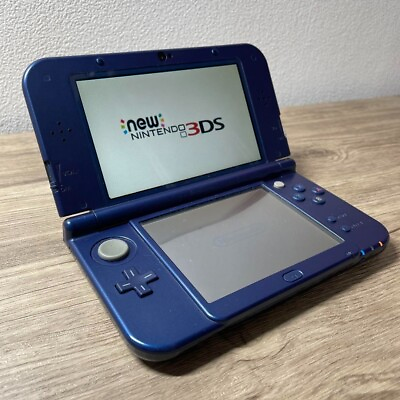 #ad New Nintendo 3DS XL LL Metallic Blue Console Stylus Working Tested Japanese ver $165.08