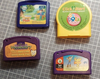 #ad Leap Frog Leapster Click Lot of 5 Learning Games Pre K Toy Story 2 Pooh amp; more $10.00