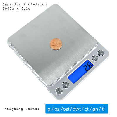 #ad LS 0.1Gram Precision Jewelry Kitchen Herb Electronic Digital Pocket Scale 2000g $11.51