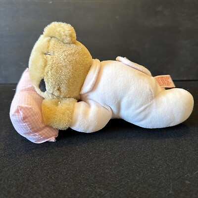 #ad Berkeley Designs Sleepy Pink Bear Pillow 10quot; Plush Stuffed Animal Baby Toy 1998 $19.00