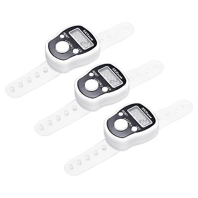 #ad Finger Tally Counter 5 Digital LED Display for Sports Counting White 3pcs $10.84