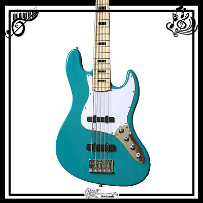 #ad Custom 5 string Electric Bass Guitar JB Bass Maple Fretbaord In Green Guitar $299.00