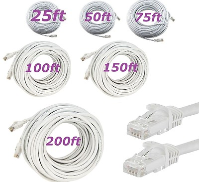 #ad Cat 6 CAT6 Patch Cord Cable 500mhz Ethernet Internet Network LAN RJ45 UTP WHITE $6.99