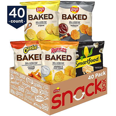 #ad Frito Lay Baked amp; Popped Mix Snacks Variety Pack Snack Chips 40 Count Multipack $22.86