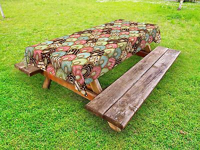 #ad Retro Tea Party Outdoor Picnic Tablecloth in 3 Sizes Washable Waterproof $30.99