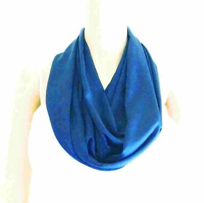 #ad Royal Blue Infinity Scarf. Silk Circle Scarf. Handmade Loop Scarf. Fashion Scarf $12.59
