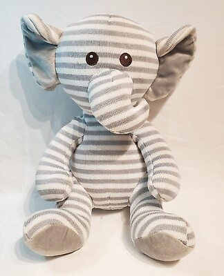 #ad Goffa Gray Elephant Knit Sock plush soft stuffed Animal Baby $10.00