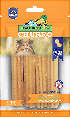 Himalayan Dog Chew Churro Yak Cheese Dog Chews 100% Natural Long Lasting amp; amp; $10.96