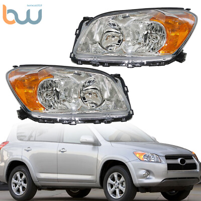 #ad For 2009 2010 2011 2012 Toyota RAV4 Headlights Headlamps RHamp;LH Chrome Housing $82.99