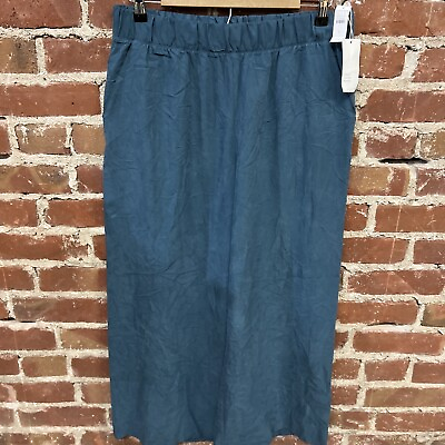 #ad NWT Haven Well Within Blue Wide Leg Lounge Pants Size L Modal Soft Womens $39.99