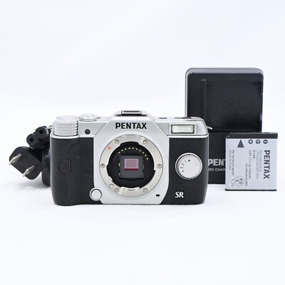 #ad #ad 3298 shots Pentax Q10 Silver 12.4MP Digital Camera Body Japan Very Good $136.50