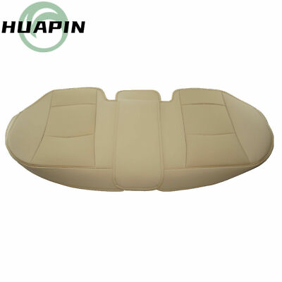 #ad Car Rear Seat PU Leather 3D Surround Car Seat Protector Rear Seat Cover Beige $72.74