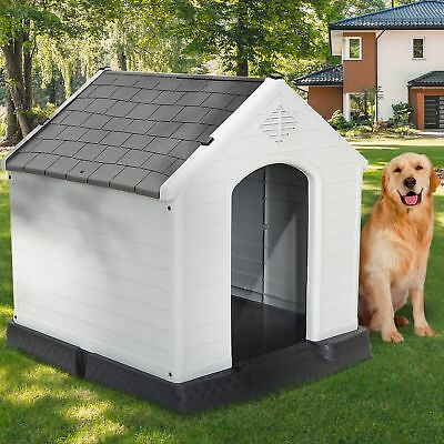 #ad Pet Republic Large Plastic Dog House Indoor Outdoor Doghouse Dog Kennel Easy ... $104.79