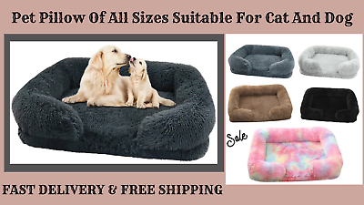 #ad Large Dog Beds Washable Plush Fluffy Dog Cat Bed Mat Pet Cushion Big Medium $103.43