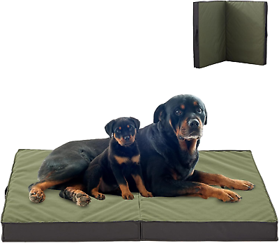 #ad Outdoor Dog Beds for Large Dogs Waterproof Dog Bed Portable with Washable Cover $75.36