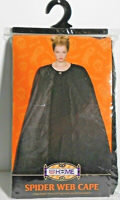 #ad Home Women#x27;s Black Spider Web Cape One Size Fits Most New $21.99