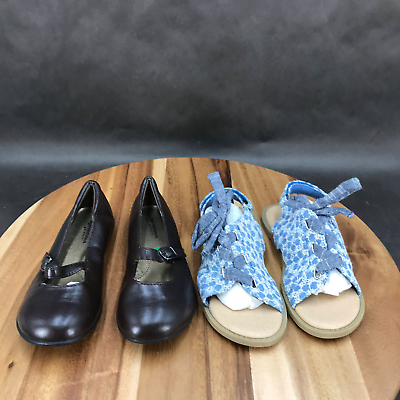 #ad Arizona Jean Co Flats Sandals 2 Pack Little Girls Size 13 $5.39