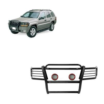 #ad Black Horse Grille Guard W 5.3quot;Dia LED Modular Black Fits 99 04 Grand Cherokee $587.25