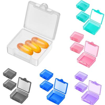 #ad 3pcs Small Pocket Pill Case 3 Pack Daily Single Pill Box Organizer Portable $2.37