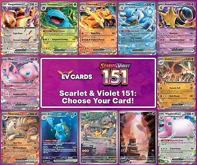 #ad Pokemon Scarlet amp; Violet 151: Choose Your Card All Cards Available NM $19.95