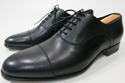 #ad Santoni Calfskin Cap Toe Leather Dress Shoes Fashion Shoe Oxfords Italy 8 D $124.97
