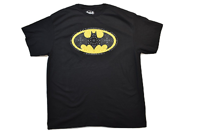 #ad Batman Mens Batman Hippie Fill Bat Emblem Graphic Black Shirt New S M L XL $9.99