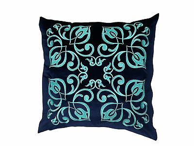 #ad Modern Symmetric Fashion Throw Pillow Silk Velvet Embroidery $98.00
