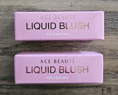 #ad 2X Ace Beaute Blushed Up Liquid Blush In Pastel Persimmon NEW IN BOX 2.5g .09oz $15.00