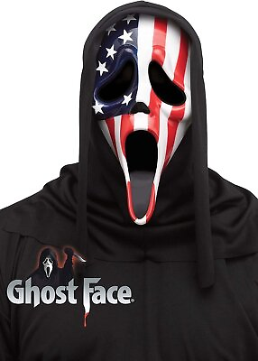 #ad Fun World Officially Licensed Patriotic Ghost Face Mask Costume Accessory $29.98
