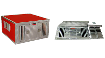 #ad Owens Dog Box DIY Double Compartment 38 W x 48 D x 25 H Standard Vents Diam $520.85