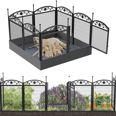 #ad Heavy Metal Dog Cage Anti Bite Mesh Pet Playpen Kennel Fertility Exercise Fence $139.95