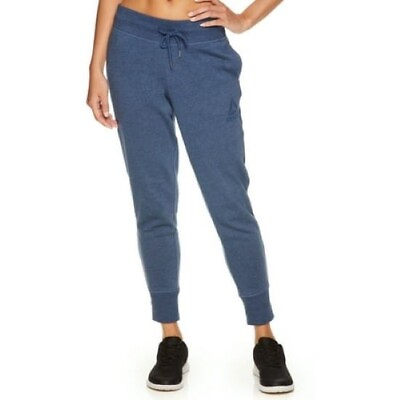 #ad Reebok Womens Cozy Fleece Jogger Sweatpants with Pockets Small $22.49