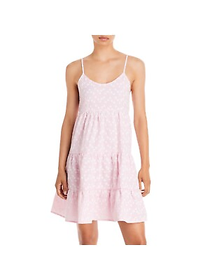 #ad AVA amp; ESME Womens Pink Skirt Spaghetti Strap Short Fit Flare Dress M $5.09
