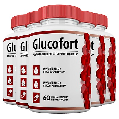 #ad Glucofort Blood Sugar Support Capsules Glucofort Advanced Formula 5 Pack $54.48