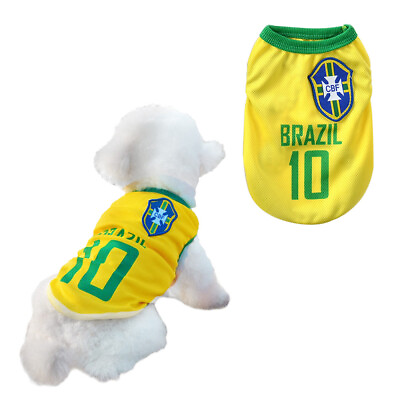 #ad Football World Cup Breathable Pet Dog Clothes Puppy Dog Vest T Shirt Coat Jersey $8.45