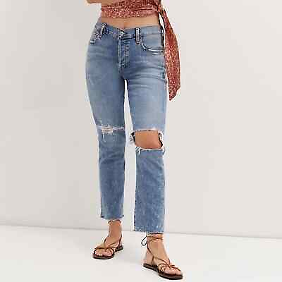 #ad Citizens of Humanity Emerson Boyfriend Jeans Organic Cotton Destroyed Knees 30 $199.00