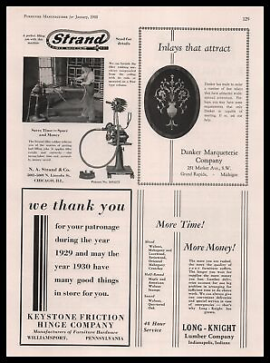 #ad 1930 N A Strand amp; Company Chicago Furniture Filler Rubber Machine Photo Print Ad $14.95