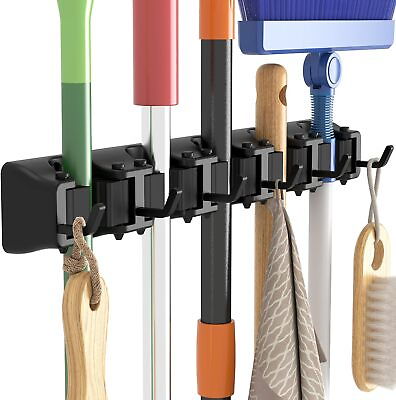 #ad Lifewit Mop and Broom Holder Wall Mount Anti Slip Broom Hanger for Kitchen $9.99