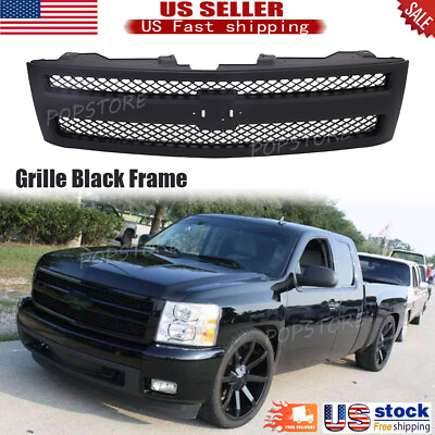 #ad Fit For Chevrolet Silverado 1500 2007 2013 Grille Shell Black Direct 25810707 $135.87