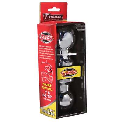 #ad Trimax 2 amp; 2 5 16 Double Tow Ball Chrome $45.44