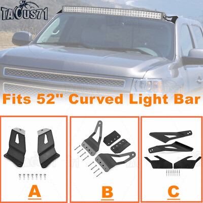 #ad Curved 52quot; LED Light Bar Roof Mounting Brackets for 1999 2018 Chevy Silverado $18.99