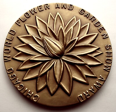 #ad US CHICAGO WORLD FLOWER AND GARDEN SHOW AWARD Medal 76mm 203.5g Bronze. B19 $79.50