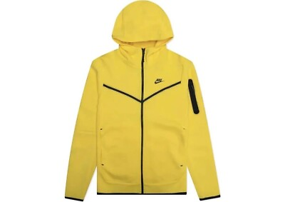 #ad Nike Sportswear Tech Fleece Full Zip Hoodie Yellow CU4489 765 Men Size 3XL NEW $109.99