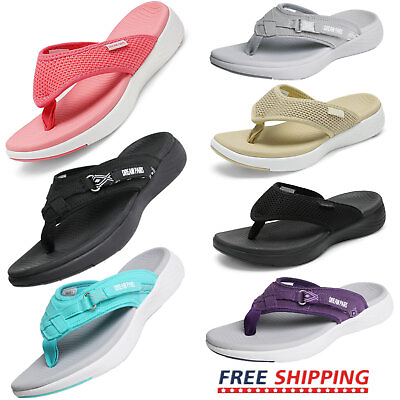 #ad Womens Arch Support Soft Cushion Flip Flops Thong Summer Beach Sandals Shoe US $22.99