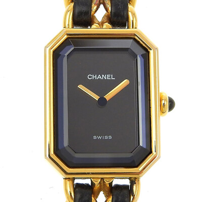 #ad CHANEL Premiere M Watches H0001 blackDial Plated Gold leather Quartz Women $1315.00