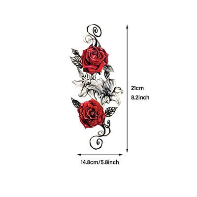 #ad For Women DIY Sexy Rose Arm Leg Neck Temporary Tattoo Decoration Party $7.28