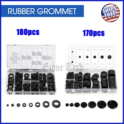 #ad #ad 2 Styles Rubber Grommet Assortment Kit Set Firewall Hole Electrical Wire Gasket $10.66