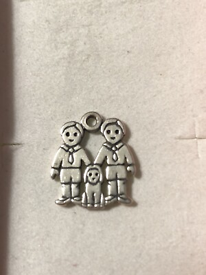 #ad James Avery Retired Two Boys With A Dog Charm $80.00