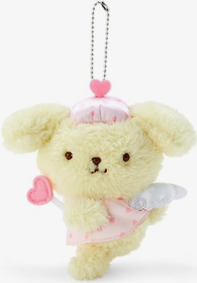 #ad Japan Sanrio Pompompurin Dog Dreams Angel Plush LARGE Key Bag Holder Toy Mascot $14.98