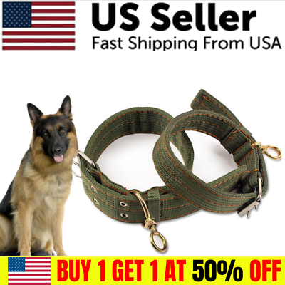 #ad NEW Tactical Heavy Duty Nylon Large Dog Collar Military With Metal Buckle US $8.99